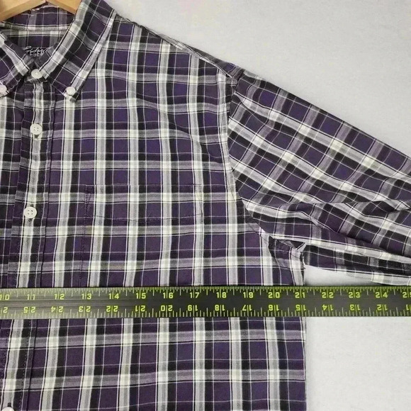 Eddie Bauer Mens Plaid Button Down Collar Shirt M Legend Wash Classic Fit Purple - Picture 11 of 15